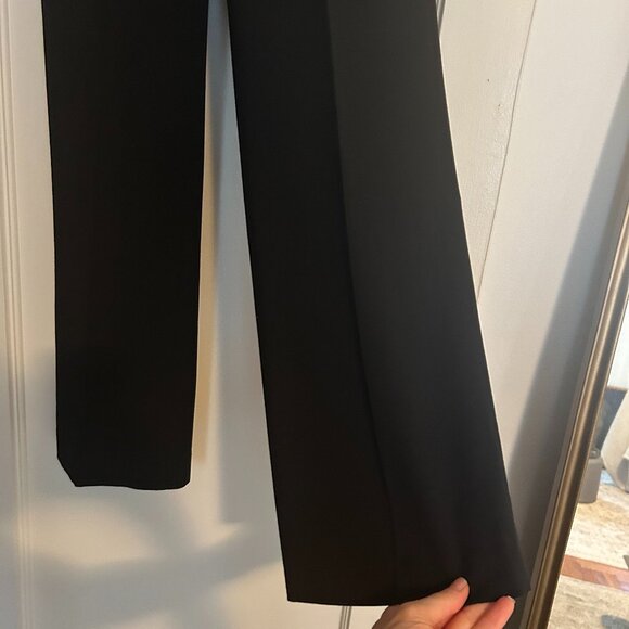 Banana Republic Black Wool Straight-Leg Suit Pants (Size 0) - perfect condition - Picture 3 of 12